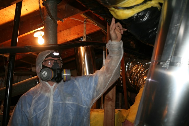 Inspecting a crawl space